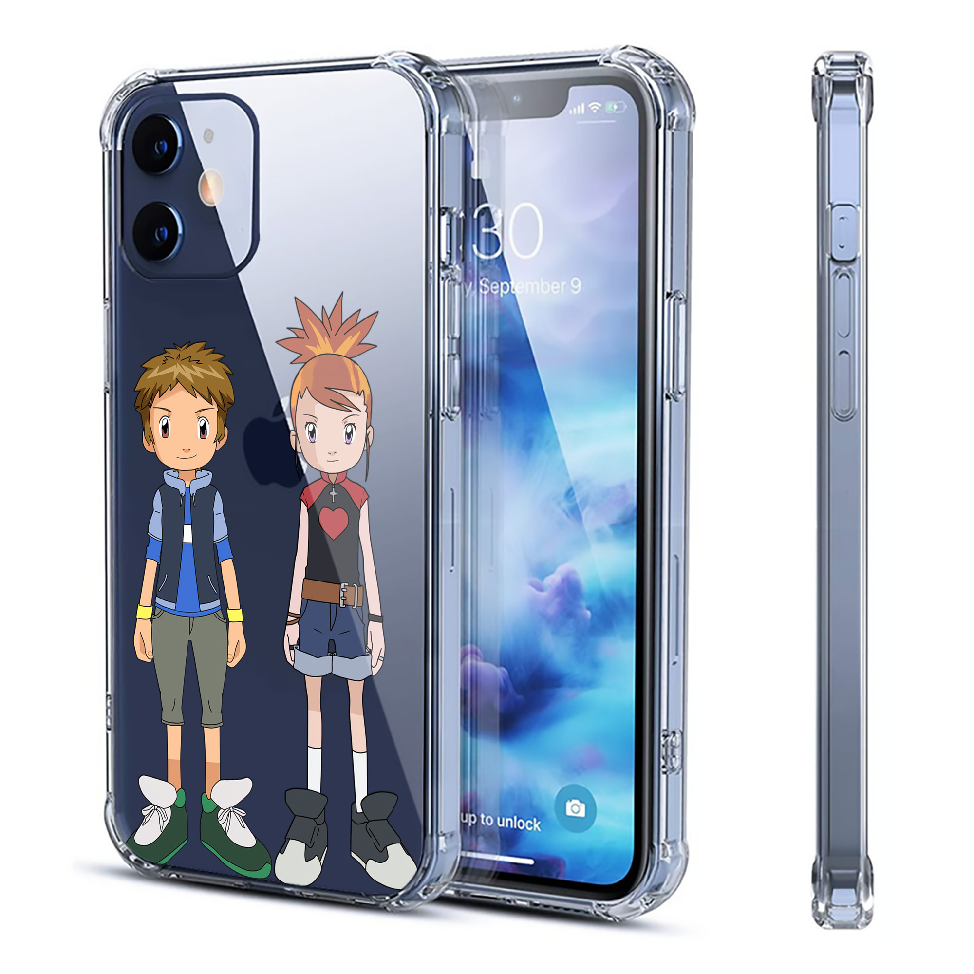 （画像用） Digimon デジタルモンスター/デジモン 【iPhone 12シリーズ対応】透明スマホケース（クリアソフトケース）